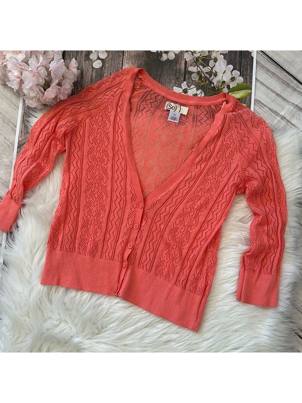 So Knitted Cardigan Bottom Front Coat